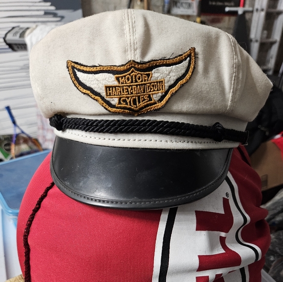 Baseball Cap Vintage Harley Davidson Captain Hat Vintage Harley